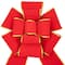 40" Red 3D 11-Loop Velveteen Christmas Bow with Gold Trim